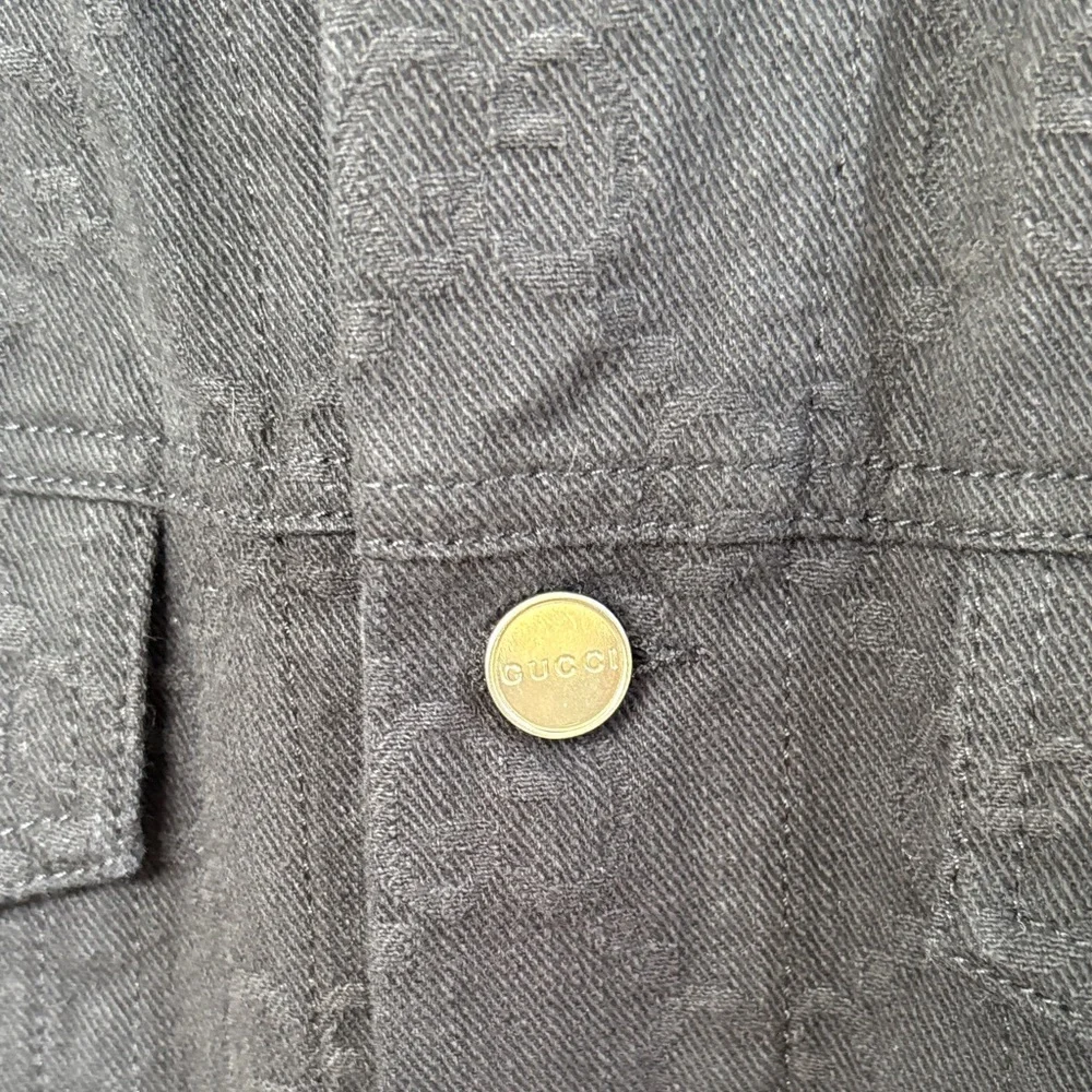 Gucci GG Logo Denim Jacquard jacket sz 54/XXL